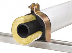 Klo-Shure - 1-1/2" Pipe, Zinc Plated Steel Strut Mount Insulation Coupling - Trivalent Zinc & Yellow - Eagle Tool & Supply