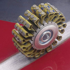 3M - 2-1/8" Diam, Tungsten Carbide Unmounted Flap Wheels - 1/2" Hole, 2" Wide, Nonwoven & Coated, Very Coarse Grade - Eagle Tool & Supply
