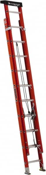Louisville - 20' High, Type IA Rating, Fiberglass Industrial Extension Ladder - Eagle Tool & Supply