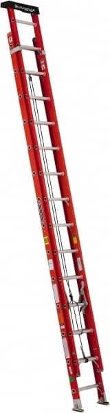 Louisville - 28' High, Type IA Rating, Fiberglass Industrial Extension Ladder - Eagle Tool & Supply