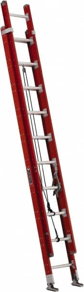 Louisville - 20' High, Type IA Rating, Fiberglass Industrial Extension Ladder - Eagle Tool & Supply