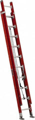 Louisville - 20' High, Type IA Rating, Fiberglass Industrial Extension Ladder - Eagle Tool & Supply