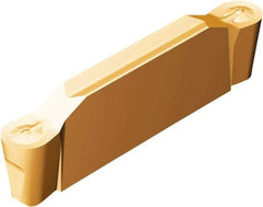 Sandvik Coromant - K2N123x2 RO 7.14mm Cutting Width Carbide Grooving Insert - 21.6mm Max Depth of Cut, Neutral, 3.57mm Corner Radius, TiAlN Finish - Eagle Tool & Supply