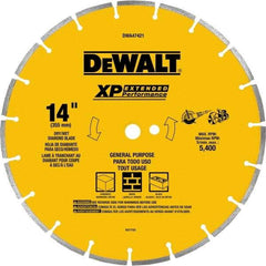 DeWALT - 14" Diam x 1" Hole x 1/2" Thick, I Hardness, Surface Grinding Wheel - Diamond, Type 1, Fine/Extra Fine Grade - Eagle Tool & Supply