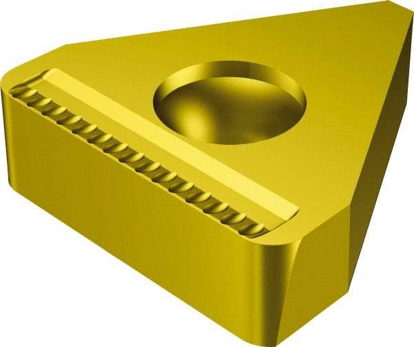 Sandvik Coromant - 0.375BP Grade 235, 1/2" Cutting Width Carbide Grooving Insert - Neutral, 0.76mm Corner Radius, TiCN/TiN Finish - Eagle Tool & Supply
