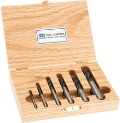 SGS - 1/8 to 1/2", 4 Flute Square End Mill Set - AlTiN Coating, Solid Carbide, Single End, 1/8, 3/16, 1/4, 5/16, 3/8, 1/2" Shank Diam, Centercutting - Eagle Tool & Supply