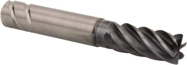 Kennametal - 12mm, 6 Flute, Single End, Solid Carbide, 1mm Corner Radius End Mill - 84mm OAL, 38° Helix, Right Hand Flute, 26mm LOC, Right Hand Cut, 36mm Extended Reach - Eagle Tool & Supply