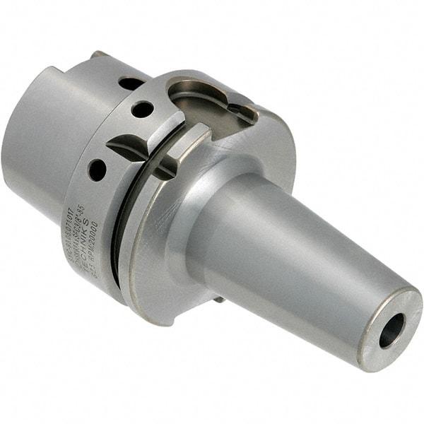 Techniks - 10mm Hole Diam, HSK63A Taper Shank Shrink Fit Tool Holder & Adapter - 85mm Projection, 24mm Nose Diam, Through Coolant - Exact Industrial Supply
