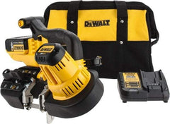 DeWALT - 20 Volt, 32-7/8" Blade, 740 SFPM Cordless Portable Bandsaw - 2-1/2" (Round) & 2-1/2 x 2-1/2" (Rectangle) Cutting Capacity, Lithium-Ion Battery Included - Eagle Tool & Supply