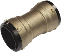 SharkBite - 2-1/8" Outside Diam, Metal Push-to-Connect Tube Coupling - 200 Max psi, Tube to Tube Connection, EPDM O-Ring - Eagle Tool & Supply