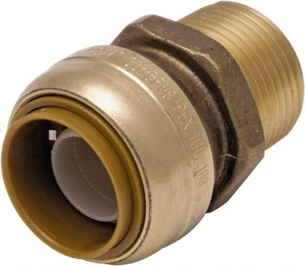 SharkBite - Brass & Chrome Pipe Fittings Type: Adapter Fitting Size: 1/2 x 1/2 - Eagle Tool & Supply