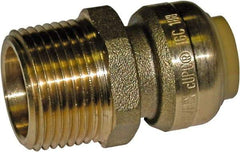 SharkBite - Brass & Chrome Pipe Fittings Type: Reducing Coupling Fitting Size: 1/2 x 3/4 - Eagle Tool & Supply