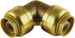 SharkBite - Brass & Chrome Pipe Fittings Type: 90 Elbow Fitting Size: 3/4 x 3/4 - Eagle Tool & Supply