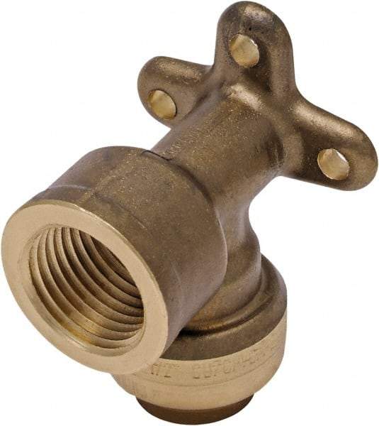 SharkBite - Brass & Chrome Pipe Fittings Type: 90 Drop Ear Elbow Fitting Size: 1/2 x 12 - Eagle Tool & Supply