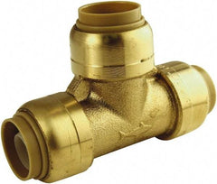 SharkBite - Brass & Chrome Pipe Fittings Type: Tee Fitting Size: 1/2 - Eagle Tool & Supply