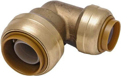 SharkBite - Brass & Chrome Pipe Fittings Type: Reducing Elbow Fitting Size: 3/4 x 1/2 - Eagle Tool & Supply