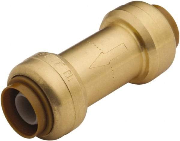 SharkBite - 1/2" Brass Check Valve - Inline, Push To Connect x Push To Connect, 200 WOG - Eagle Tool & Supply