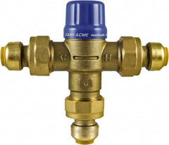 SharkBite - 3/4" Pipe, 145 Max psi, Brass Water Mixing Valve & Unit - 20 GPM Flow Rate, Push Fit End Connections - Eagle Tool & Supply