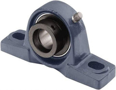 Tritan - 5/8" ID, 4.9213" OAL x 2.2441" OAH Pillow Block - 1,034 Lb Static Cap, 2,158 Lb Dyn Cap, 3.74" Btw Mnt Hole Ctrs, 1-3/16" Base-to-Ctr Ht, Cast Iron/Steel - Eagle Tool & Supply