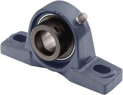 Tritan - 3/4" ID, 5" OAL x 2.4409" OAH Pillow Block - 1,490 Lb Static Cap, 2,880 Lb Dyn Cap, 3.74" Btw Mnt Hole Ctrs, 1-5/16" Base-to-Ctr Ht, Cast Iron/Steel - Eagle Tool & Supply