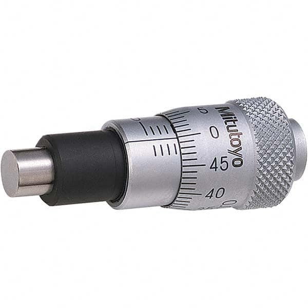 Mitutoyo - Mechanical Micrometer Heads Minimum Measurement (mm): 0.00 Maximum Measurement (mm): 6.50 - Eagle Tool & Supply