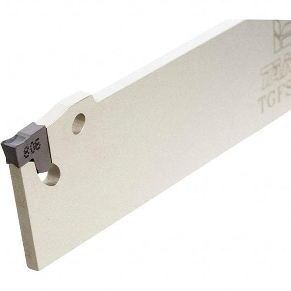 Iscar - 0.685" Blade Height, 3.4mm Blade Width, 110mm OAL, Neutral Cut, Single End Indexable Cut-Off Blade - TGFS Blade, Tang-Grip Series - Eagle Tool & Supply