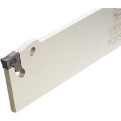 Iscar - 0.685" Blade Height, 3.4mm Blade Width, 110mm OAL, Neutral Cut, Single End Indexable Cut-Off Blade - TGFS Blade, Tang-Grip Series - Eagle Tool & Supply