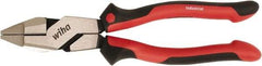 Wiha - 9-1/2" OAL, Side Cutting Linesman's Pliers - Soft Grip Handles - Eagle Tool & Supply