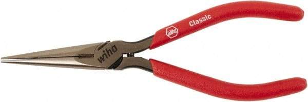 Wiha - 160mm OAL, 2" Jaw Length, Long Nose Side Cutting Pliers - Soft Cushion Handles - Eagle Tool & Supply