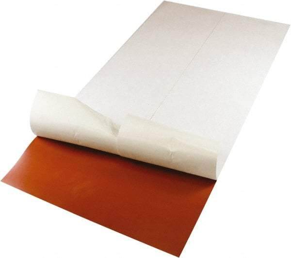 Value Collection - 24" Long, 12" Wide, 3/32" Thick, Silicone Rubber Foam Sheet - 50 to 60 Durometer, Red, -60 to 400°F, 550 psi Tensile Strength, Adhesive Backing - Eagle Tool & Supply