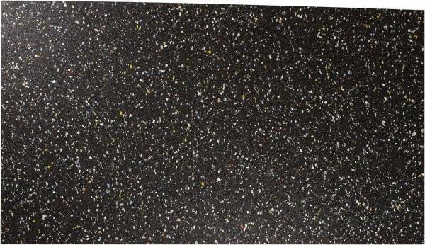 Made in USA - 12" Long, 48" Wide, 3/8" Thick, Rubber Rubber Foam Sheet - 50 to 60 Durometer, Black, 0 to 120°F, 250 psi Tensile Strength, Plain Backing - Eagle Tool & Supply
