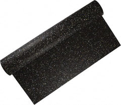 Made in USA - 48" Long, 48" Wide, 5/16" Thick, Rubber Rubber Foam Sheet - 50 to 60 Durometer, Black, 0 to 120°F, 250 psi Tensile Strength, Plain Backing - Eagle Tool & Supply