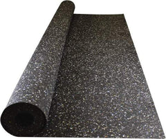Made in USA - 120" Long, 48" Wide, 1/4" Thick, Rubber Rubber Foam Sheet - 50 to 60 Durometer, Black, 0 to 120°F, 250 psi Tensile Strength, Plain Backing - Eagle Tool & Supply