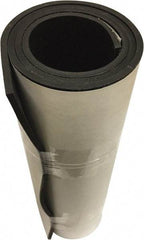 Value Collection - 1/4" Thick x 36" Wide x 10' Long Black Neoprene Rubber Roll - Stock Length, Adhesive Back, 60 Shore A Durometer, 1,000 psi Tensile Strength, -20°F to 170°F - Eagle Tool & Supply