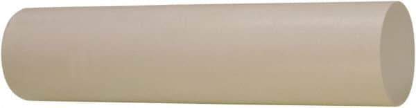 TriStar - 1' Long, 1/2" Diam, Plastic Plastic Rod - + 1/4 - 0.0" Length Tolerance, +0.015/-0.000" Diam Tolerance, 60D Hardness, White - Eagle Tool & Supply
