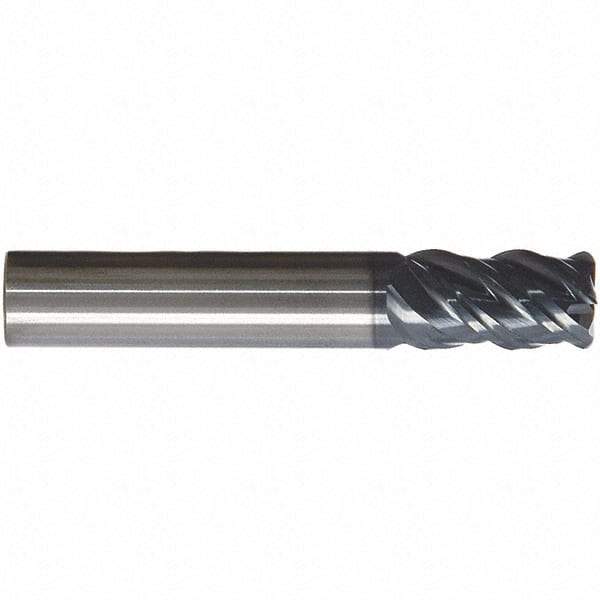 SGS - 20mm, 4 Flute, Single End, Solid Carbide, 0.0394" Corner Radius End Mill - 92mm OAL, 41° Helix, 20mm LOC, Right Hand Cut - Eagle Tool & Supply