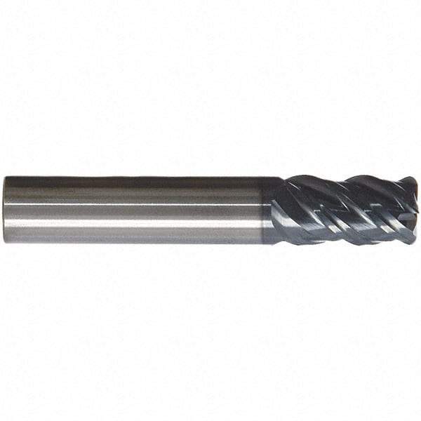 SGS - 12mm, 4 Flute, Single End, Solid Carbide, 0.0295" Corner Radius End Mill - 73mm OAL, 41° Helix, 12mm LOC, Right Hand Cut - Eagle Tool & Supply