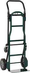 Harper Trucks - 700 Lb Capacity 48" OAH Convertible Hand Truck - 14 x 7" Base Plate, Continuous Handle, Steel, Solid Rubber Swivel Wheels - Eagle Tool & Supply