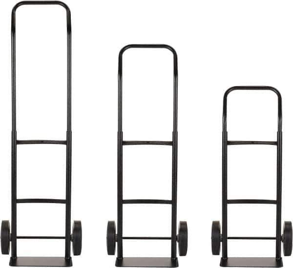 Harper Trucks - 600 Lb Capacity 40" OAH Convertible Hand Truck - 14 x 7" Base Plate, Continuous Handle, Steel, Solid Rubber Swivel Wheels - Eagle Tool & Supply