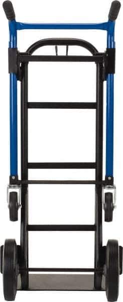 Harper Trucks - 900 Lb Capacity 48" OAH Quick Change Convertible Hand Truck - 18 x 9" Base Plate, Dual Handle, Steel, Solid Rubber Swivel Wheels - Eagle Tool & Supply
