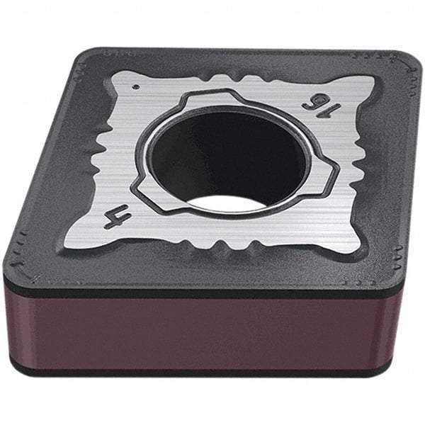 Iscar - CNMG332 M3M Grade IC830 Carbide Turning Insert - TiAlN/AlTiN/TiN Finish, 80° Diamond, 9.52mm Inscr Circle, 4.76mm Thick, 0.8mm Corner Radius - Eagle Tool & Supply