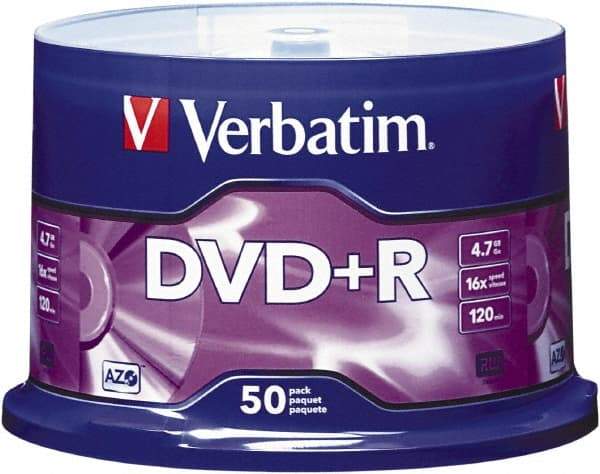 Verbatim - Silver DVD+R Disc - Use with DVD+R - Eagle Tool & Supply