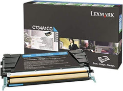 Lexmark - Cyan Toner Cartridge - Use with Lexmark C734, C736, X734, X738 - Eagle Tool & Supply