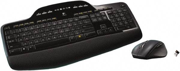 Logitech - Black Keyboard/Mouse - Use with Computer - Eagle Tool & Supply