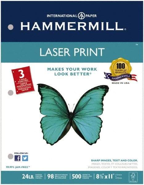 Hammermill - White Copy Paper - Use with Laser Printers, Copiers - Eagle Tool & Supply