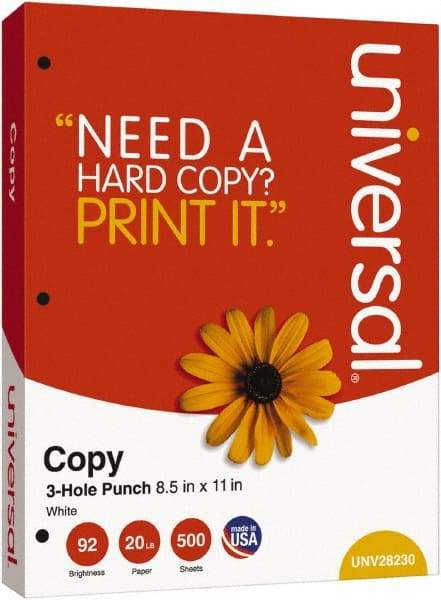 UNIVERSAL - White Copy Paper - Use with Laser Printers, Copiers, Plain Paper Fax Machines - Eagle Tool & Supply