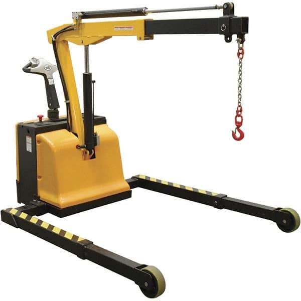 Vestil - 2,500 Lb Load Capacity, Steel Electric Floor Crane - 8' 5/64" Span - Eagle Tool & Supply