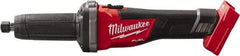 Milwaukee Tool - 1/4" Collet, 20,000 RPM, Inline Handle Electric Die Grinder - 18 Volts - Eagle Tool & Supply