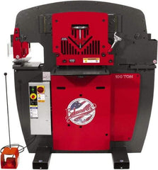 Edwards Manufacturing - 11" Throat Depth, 100 Ton Punch Pressure, 1-1/16" in 1" Punch Capacity Ironworker - 3 Phase, 230 Volts - Eagle Tool & Supply