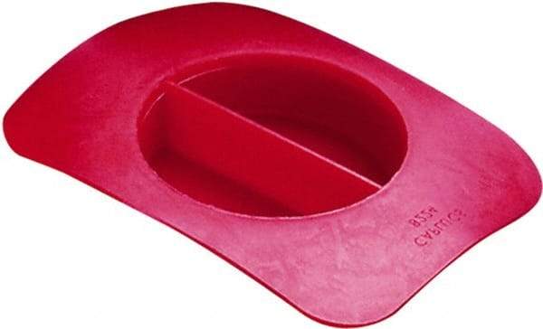 Caplugs - 1.29" ID, Round Head with Rectangular Flange Flange Plug - 1/2" Long, Low-Density Polyethylene, Red - Eagle Tool & Supply